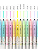 点石822 双头荧光标记笔学生用可擦 彩色记号笔套装粗 重点划词笔