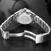 8208士精钢全自动机械腕表机芯，商务夜光手表，卡迪森男银黑银蓝饰品