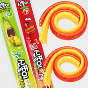 韩国进口可爱糖果零食 海太长舌头 长条形果汁软糖草莓/苹果味24g