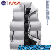 qy-NASA联名美式马甲男女士秋冬宽松潮牌大码休闲背心羽绒棉外套