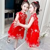 女童连衣裙夏装2024夏季儿童，韩版洋气网红公主时尚旗袍裙子潮