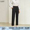 lily2024春女装职场通勤垂感气质显瘦直筒九分裤西装休闲裤女