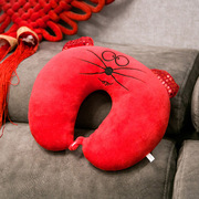 可爱创意娃娃毛绒玩具护腰卡通U型枕颈枕u形动物办公室抱枕