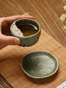 复古窑变主人杯粗陶品茗杯陶瓷，小茶盏功夫茶碗单个人(单个人)专用茶杯单杯