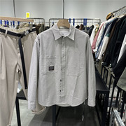 2024春季工装美式复古简约男士，竖条纹衬衫，商务休闲长袖纯棉衬衣潮
