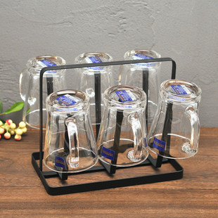 铁艺杯子收纳架6头杯子架家用玻璃杯置物架水杯挂架杯架沥水架