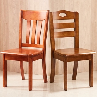 木质免安装餐椅现代工厂餐椅靠背椅中式经济实木椅子整装