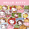 90张不重复hellokitty贴纸原创卡通可爱猫咪头手机，壳diy笔记本电脑水杯装饰防水贴画