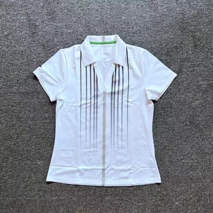 欧码微瑕2024品牌半成品短袖美国高尔夫翻领女款速干运动户外T恤