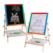 六一礼物彩色实木双面磁性，写字板小黑板，支架式画画板儿童画板画架