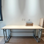 创意桦木工作台长条书桌简约现代会议办公桌双人电脑桌休闲长条桌