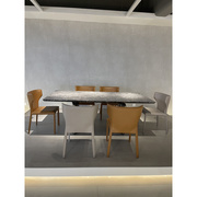 高档大理石餐桌长餐桌，小户型别墅大平层，贴纸不锈钢意式极简高级
