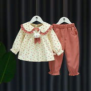 女童套装春装2024儿童时髦洋气衣服1一4岁女宝宝春秋季两件套