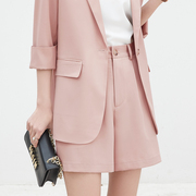 西装外套女薄款垂感夏装2021韩版套装N两件套洋气时尚小西服