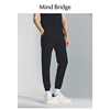 mbmindbridge夏季男士休闲长裤，黑色薄款小脚西裤，简约通勤裤子