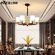 雷士照明新中式餐厅吊灯，创意三头中国风，饭厅家用创意个性灯饰灯具