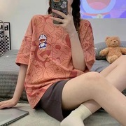 dg3-2024睡衣女夏季网红风家居服夏天韩版短袖薄款两件套装