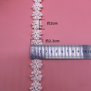 蕾丝边清冷感丝带白色娃娃衣童装流苏裙子民族风材料头饰蕾丝花边