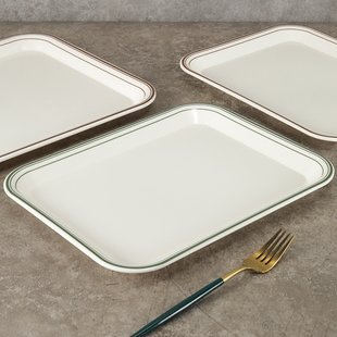 密胺托盘商用塑料长方形，盘子蛋糕面包托盘，餐盘快餐盘端菜水杯茶盘
