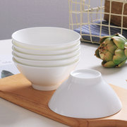 中式家用米饭碗吃饭碗景德镇骨，瓷碗大号汤碗面(汤，碗面)碗陶瓷纯白餐碗日式