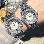 表带腕表时装水钻表士手表银色罗马个性蒂米妮女锆石时尚不锈钢