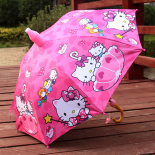 hellokitty雨伞儿童小雨伞幼儿园小学生可爱粉色公主半自动遮阳伞