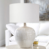 现代简约白色陶瓷台灯别墅奢设计师样板房客厅卧室床头装饰台灯