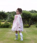 2岁 不退换 英国Itty童装女童甜美粉色波点洋气长款风衣外套