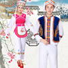 白族成人表演服男女高山族舞蹈服饰葫芦丝少数民族彝族服装