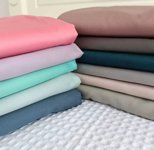 外贸余料加工80支纯棉贡缎床单100%全棉纯色长绒棉床单