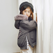 女童装宝宝羽绒服2020冬装儿童洋气韩版中长款小童加厚外套
