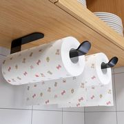 厨房用纸巾架卷纸保鲜膜立式用纸挂架壁挂式免打孔支架收纳置物架