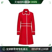 香港直邮redvalentino红华伦天奴女士对比色饰边，设计大衣2r