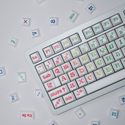 彩虹糖键帽pbt热升华机械键盘，用按键个性，渐变原厂高度可爱小全套