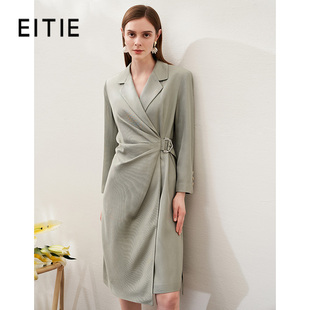设计总监然姐EITIE爱特爱气质通勤西装连衣裙