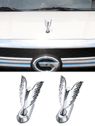 天使之翼翅膀车贴车外装饰3d立体前机盖立标引擎盖车标改装金属贴