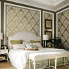 L 欧式低调奢华Victoria卧室客厅背景墙满铺简约现代壁纸大马士革