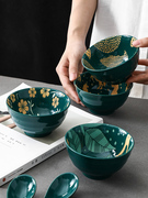 日式饭碗家用网红创意单个陶瓷碗个性北欧餐具可爱少女心防烫粥碗
