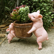 创意小猪花盆摆件可爱个性多肉盆栽装饰品礼物送男女生朋友情人节