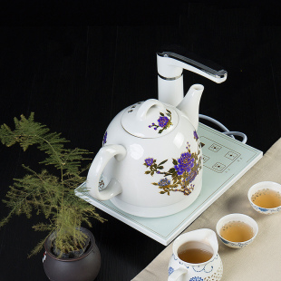ronkin茶壶煮茶器热水壶，烧水器智能上水，全自动陶瓷电磁茶炉抽水