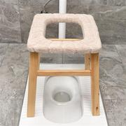 坐便椅实木老年人孕妇坐便器上厕所凳子蹲便移动马桶加固防滑家用