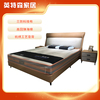 高箱低箱软床实木双人床头，免洗科技布轻奢现代极，简约1米8m可定制