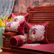 新中式抱枕绣花中国风古典靠枕YG06客厅含芯腰枕红木沙发靠垫定制