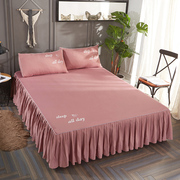 全棉床罩床裙式席梦思单件，床套u15m18米，防尘保护套床单床垫床