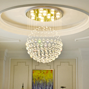 led水晶吊灯圆球形餐厅灯，简约卧室灯，楼梯灯客厅服装店餐厅吊线灯