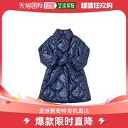香港直邮monnalisa女童，系腰带绗缝尼龙，蓬松大衣童装