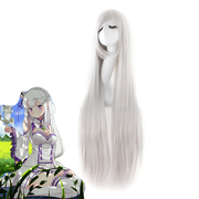 Re  从零开始的异世界生活 艾米莉娅 爱蜜莉雅cosplay假发银白色