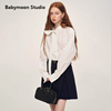 Babymoon 设计感小众法式衬衣立领系带蝴蝶结气质长袖衬衫女秋季
