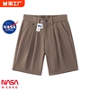 NASA联名日系西装短裤男夏季高级感垂感冰丝西装裤潮牌休闲五分裤