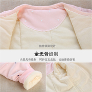 新生婴儿衣服秋冬分体和尚服套装，保暖无骨纯棉，初生0-3月6夹棉加厚